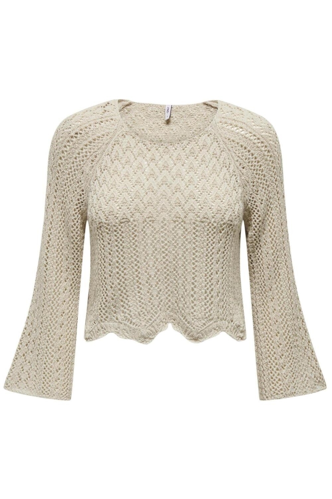 ONLNOLA LIFE 3/4 PULLOVER KNT NOOS 15233173 FEATHER GRAY